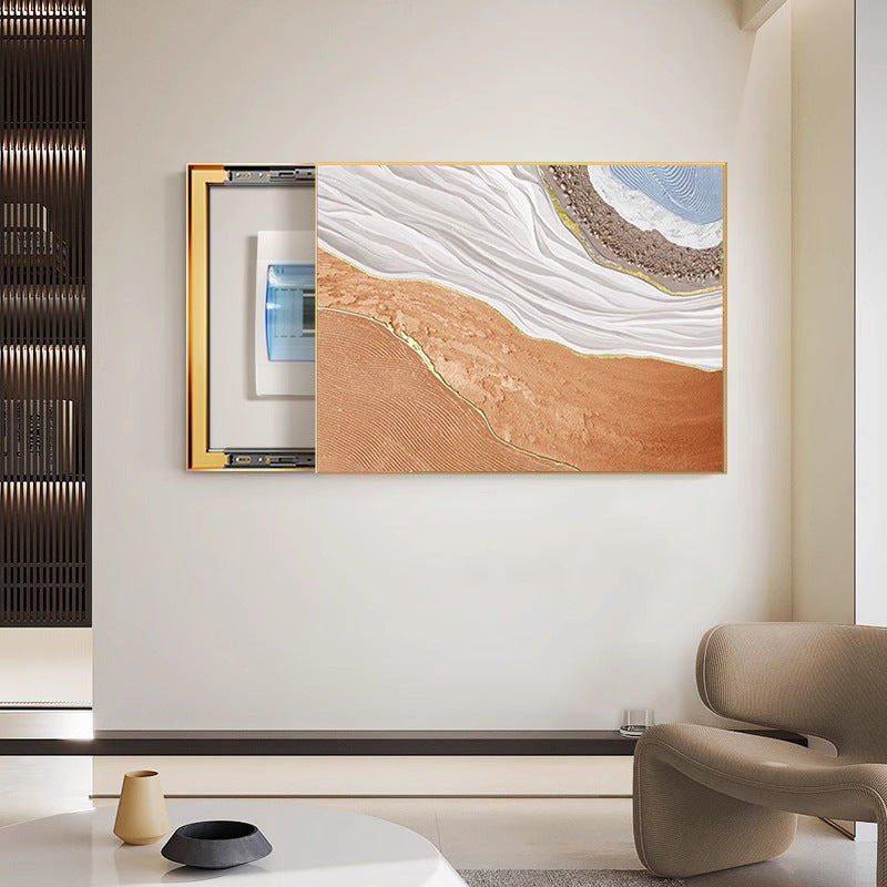 Nordic meter box decorative painting 2025 new non-punching switch box distribution box blocking mural master switch hanging painting