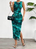 Women's fashion export: spring/summer  elegant sleeveless mesh bodycon dress for cross-border e-commerce ( & independent stores)