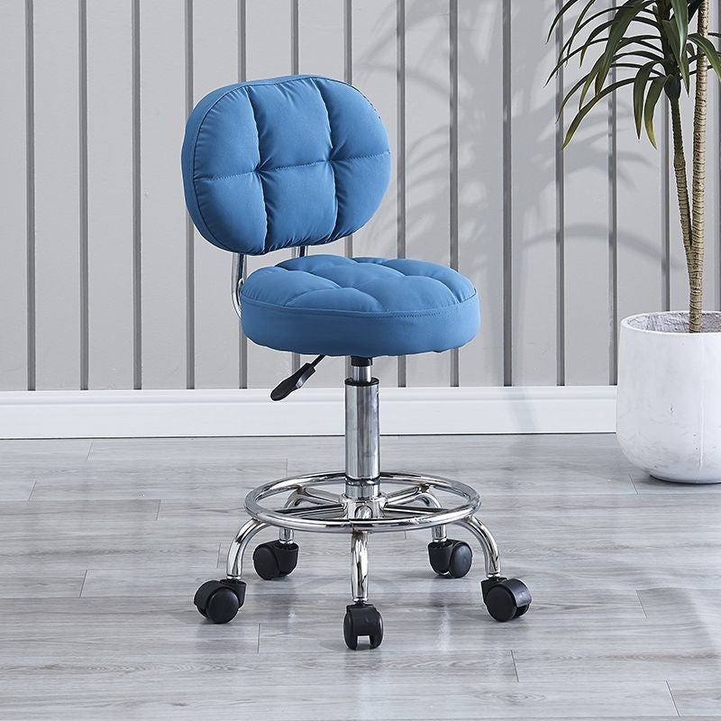 Barber chair makeup manicure live broadcast special adjustable round stool for home bedroom dressing stool movable backrest large work stool