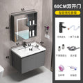 Thickened space honeycomb aluminum bathroom cabinet combination washbasin cabinet basin smart mirror cabinet washbasin basin ceramic all-in-one basin