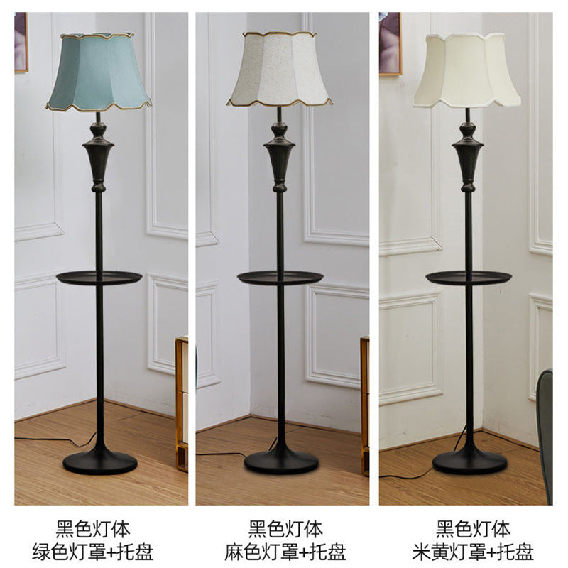 American-style floor lamp with storage shelf for bedroom and living room, minimalist modern coffee table lamp, creative bedside table lamp, nordic style