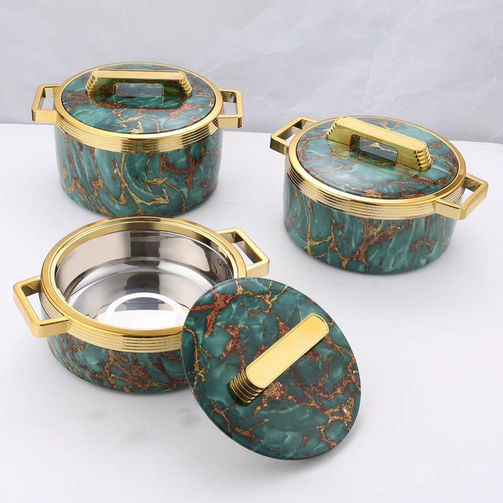 Export cross-border 3pcs double handle high-end light luxury thermal insulation box hot-selling food warmer container