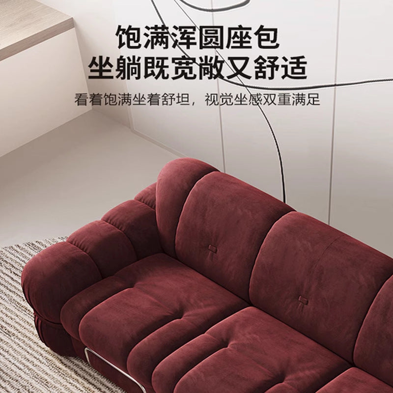Modern medieval style accessible luxury fabric sofa for large and small apartments nordic living room single three-person steel tooth designer retro