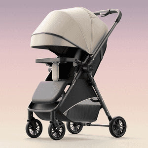 Baby stroller - reclining, ultra-lightweight, portable, foldable, easy-to-assemble, four-wheel, newborn & infant, two-way pushchair