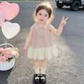 Girls' and toddler's summer tutu dress - new cute children's dress with vest - sweet baby floral princess style
