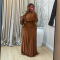 European and american cross-border women's fashion:  summer new collection - elegant and sweet pleated puff sleeve blouse with high-waisted midi skirt set