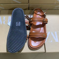 Zar summer new arrivals: women's brown casual travel sandals - chunky heel, versatile thong sandals