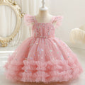 Children's birthday mesh skirt vest first birthday kids princess dress children's clothing baby wholesale dress dress summer style flower girl