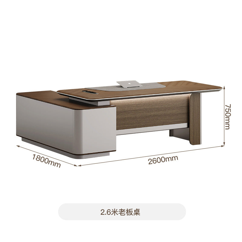 2025 new high-end boss desk, chairperson's office light luxury senior feeling, president's desk, large class desk