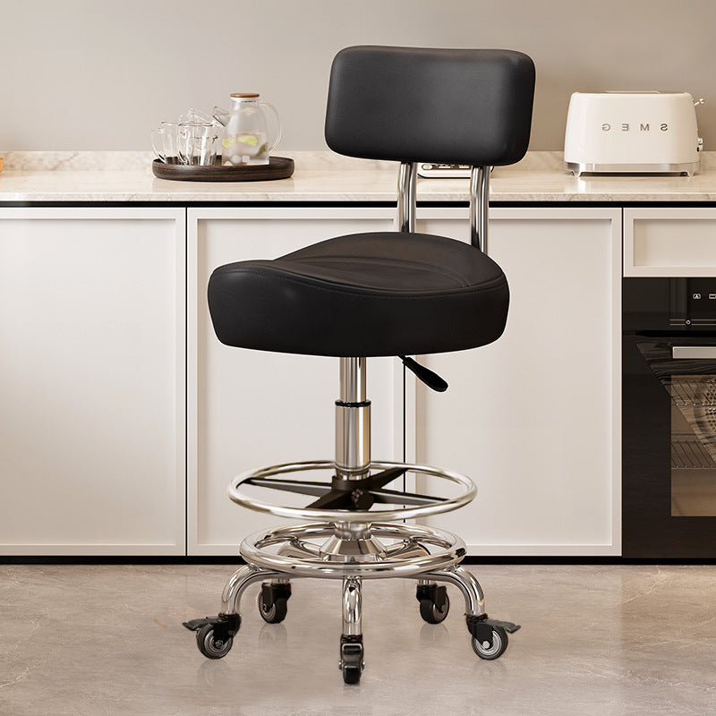 Saddle Chair Kitchen Cooking Chair Front Desk Cashier High Stool Universal Wheel Lifting Chair Beauty Barber Stool