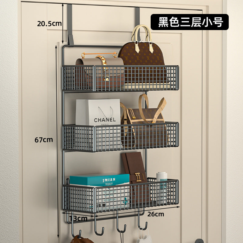 Over-the-door hook: your ultimate entryway organizer! wall-mounted, no-drill storage rack for bedroom closet, side-mounted clothes hanger