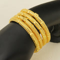 middle eastern 24k gold-plated copper sanskrit bangle for women, suitable for brides, weddings, parties, and everyday wear