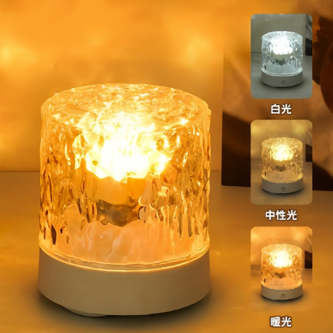 Water ripple night light starry sky top ambient light bedroom indoor Internet celebrity night light bedside light premium ambient light
