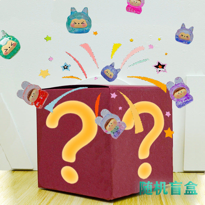 oversized three-dimensional quicksand KIKI shopping mall blind box figure desktop ornament car pendant DIY jewelry accessories