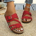 summer new arrival: plus-size women's casual comfortable woven fashion outdoor beach sandals - wholesale