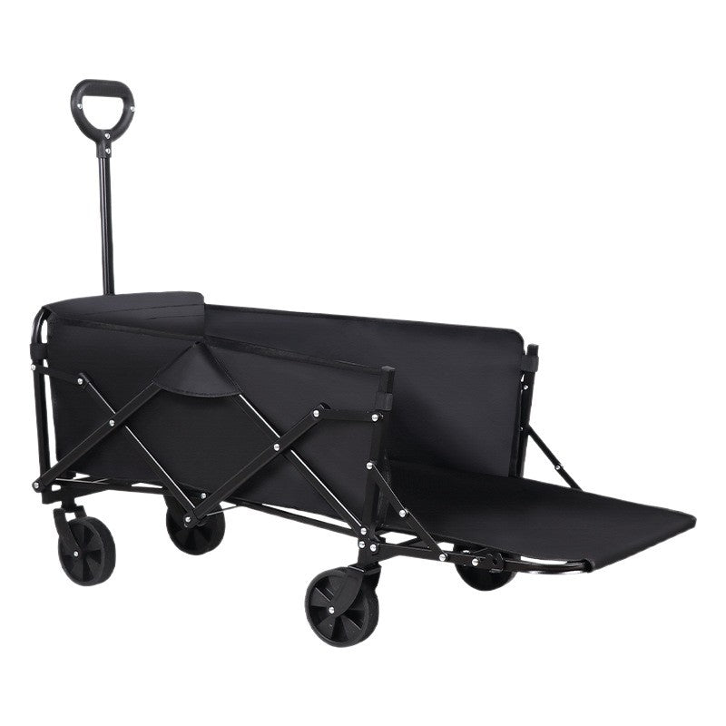 Outdoor open-door camping car, camping car, portable picnic pull rod, small trailer, camping stall, foldable trolley