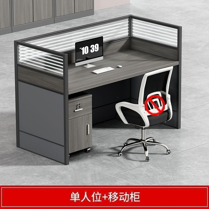 Office desk and chair set, staff workstation, desk, single/double desk, partitioned desk, soundproof desk - clearance sale