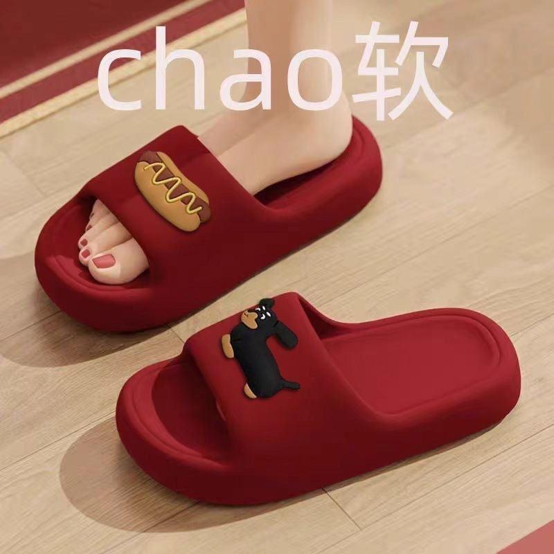 2026 new women's summer slippers - cloud-like comfort, soft sole, casual home wear, thick-soled one-strap slides for bathroom use