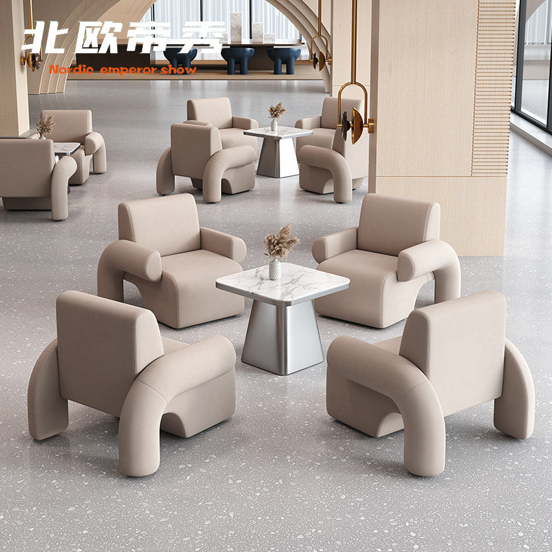 Accessible luxury reception negotiation table and chair negotiation table and chair combination office sofa commercial shop robot pistol sofa chair