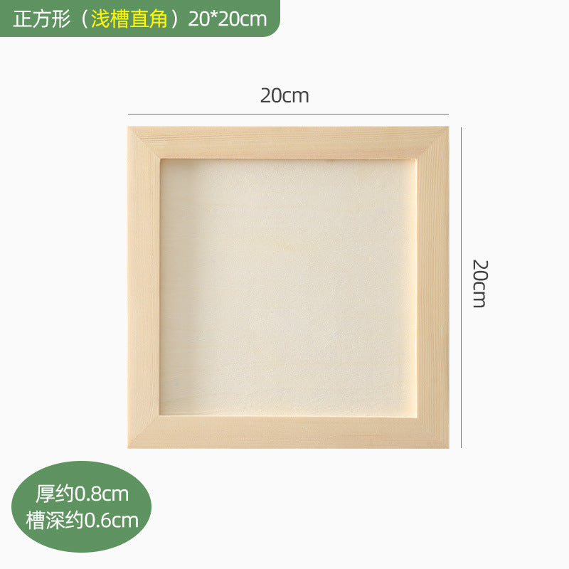 Solid wood clay picture frame mounted wood clay photo frame handmade DIY material wood frame colored clay works display empty frame