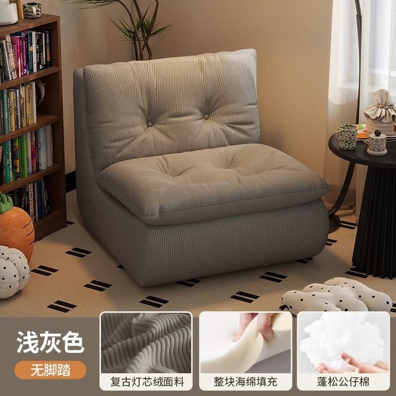 Lazy sofa can lie down and sleep in small apartment for home popular single sofa balcony casualretro square back chair