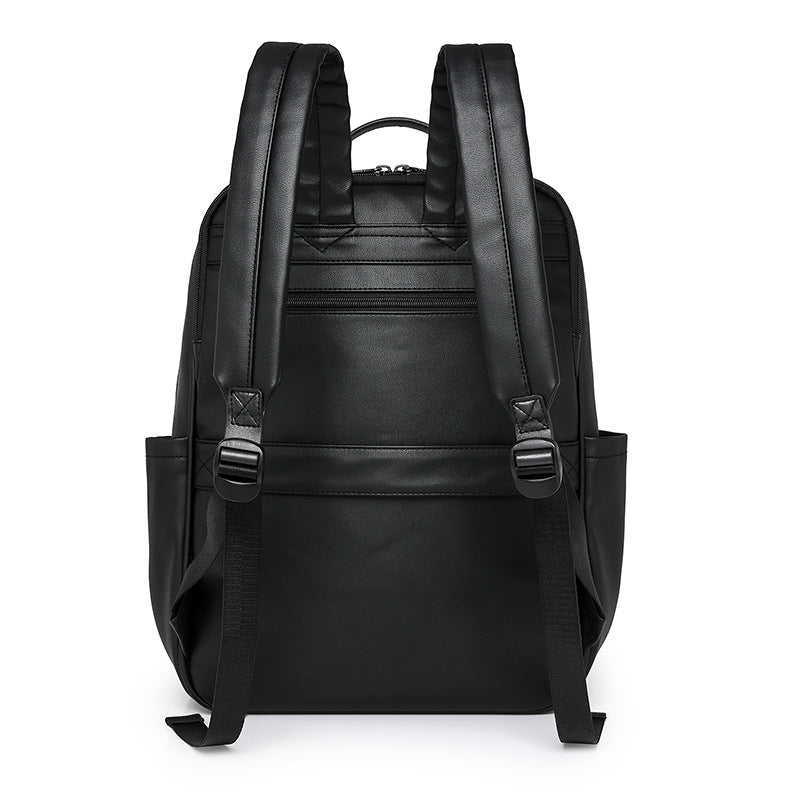 New European and American  men's backpack large capacity PU backpack retro women's backpack backpack wholesale