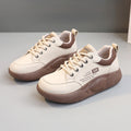 Xq5801 new 2025 spring casual sneakers, chunky sole height increasing shoes, korean style athletic women's shoes, student street style trend