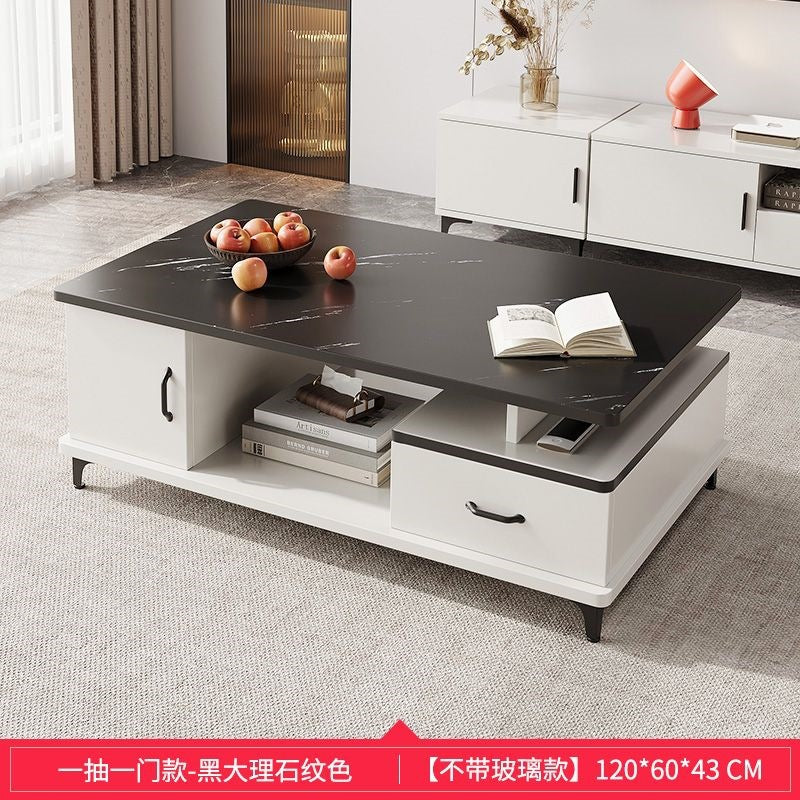Coffee table for home living room tv cabinet light luxury minimalist modern small apartment tea table european style tempered glass table