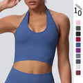 New arrivalsexy back halter yoga bra fashion seamless breathable sports intimatesoutwear running fitness vest