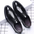 New men's brogue leather shoes - business casual, british style, formal dress shoes, korean style, breathable