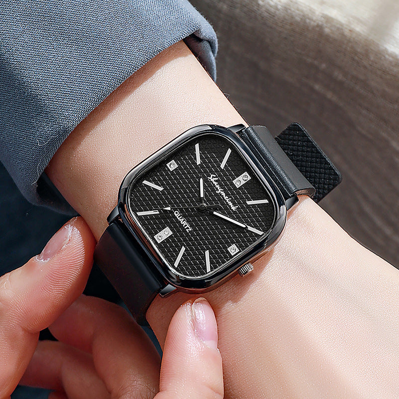 Shangmei new arrival cross-border square alloy shell silicone strap medieval style watch digital quartz unisex watch