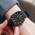 Shangmei new arrival cross-border square alloy shell silicone strap medieval style watch digital quartz unisex watch
