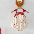 Summer lightweight romper - newborn baby outfit - stylish suspender bodysuit - sleeveless onesie