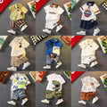 Boys' summer short-sleeve outfit:  new trendy style, stylish baby clothes, kids' summer cool & edgy apparel