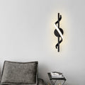 Minimalist black wall lamp - creative curved soft light wash, italian-inspired light luxury for bedroom bedside, living room background wall