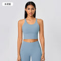 New sports bra - shockproof, sexy open-back, thin strappy tank top - women's yoga bra d19095
