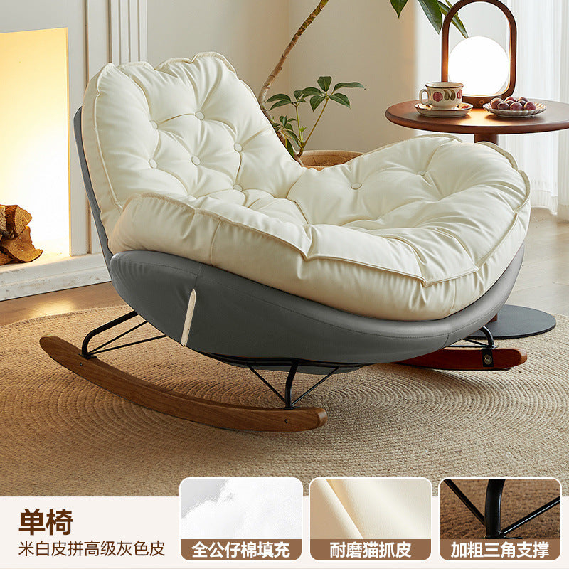 For home rocking chair can lie down and sleep chair adult lazy sofa popular balcony casual rocking chair