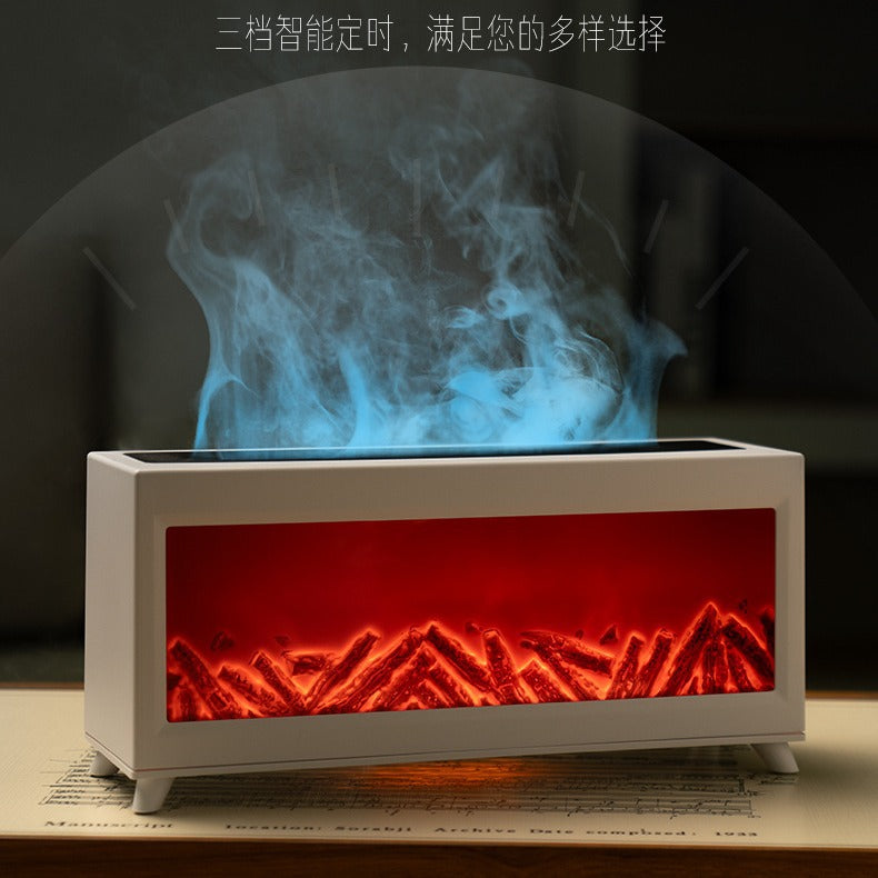 New arrivalartificial fireplace flame aromatherapy machine charcoal humidifier for home bedroom desktop ultrasonic cold fragrance machine