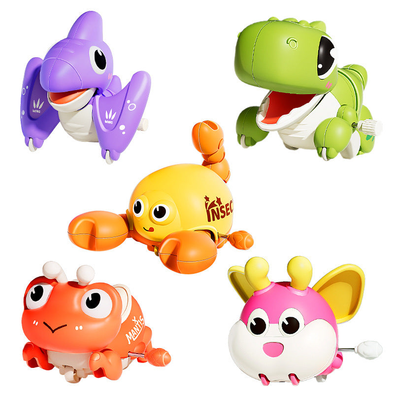 Baby crawling wind-up toy worm - educational toy for kids, wind-up mechanism, suitable for babies 1-2 years old, moving and running small animal toy (3)