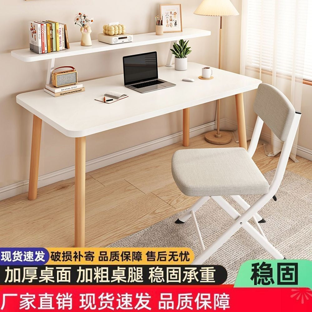 Solid wood eco-board student desk computer desk kids study table office writing desk bedroom simple table bookshelf