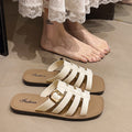 Crystal slides women's summer new fashion versatile one-strap slippers home anti-slip cross-border export popular trendy ins style