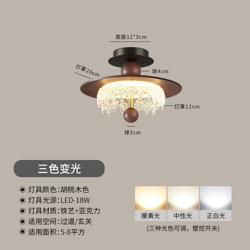 Medieval style restaurant chandelier three-head american retro water drop classy tea room bar table long strip lamp