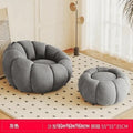 Cream style lazy sofa can lie down and sleep back chair pumpkin single sofa cashmere sofa chair fabric all-in-one