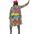 S390237 in stock wholesale women's mid-length casual fashion european and american camouflage print patchwork military overcoat