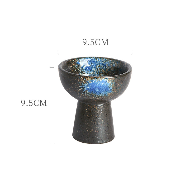 Japanese retro ceramic ice cream cup - stylish & unique ice cream bowl - creative dessert & pastry display plate - perfect for restaurants & home use