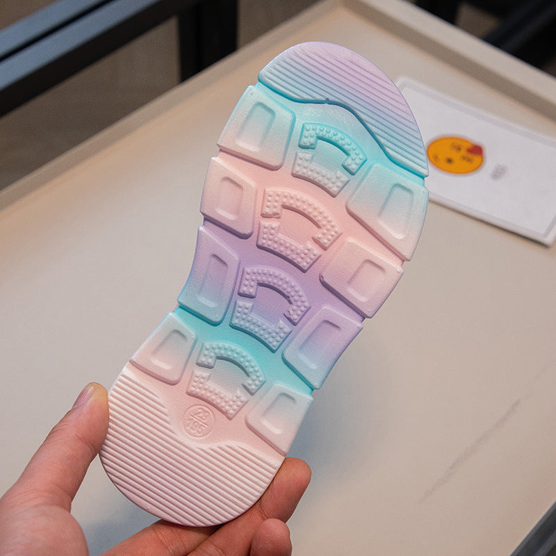 Polyurethane lightweight student sandals soft sole breathable little girl cartoon princess shoes summer new girls beach shoes