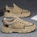 Men's waterproof, anti-slip, hard-wearing black work shoes - trendy, athletic, casual, breathable, spring-ready safety shoes for construction and labor