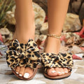 new women's flat casual sandals & slippers - plus size bow detail - sandals 40-43