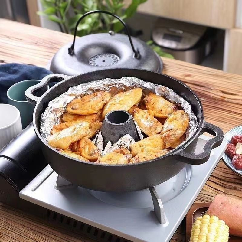 Cast iron commercial roasted sweet potato pot household roasted sweet potato pot roasted roasted potato corn machine pig iron roasting pot multi-purpose