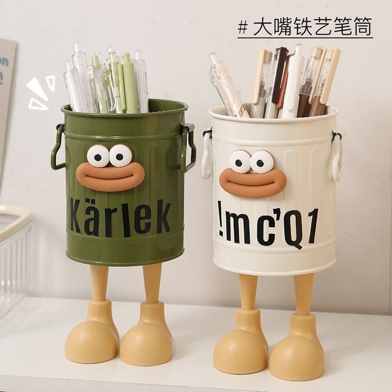 Trending novelty pen holder - large capacity student desk organizer - perfect for girls, office, kids, and boys - light luxury, high-end design